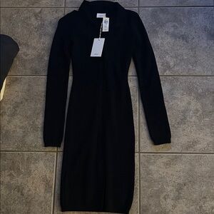 Elegant Black Knit Dress